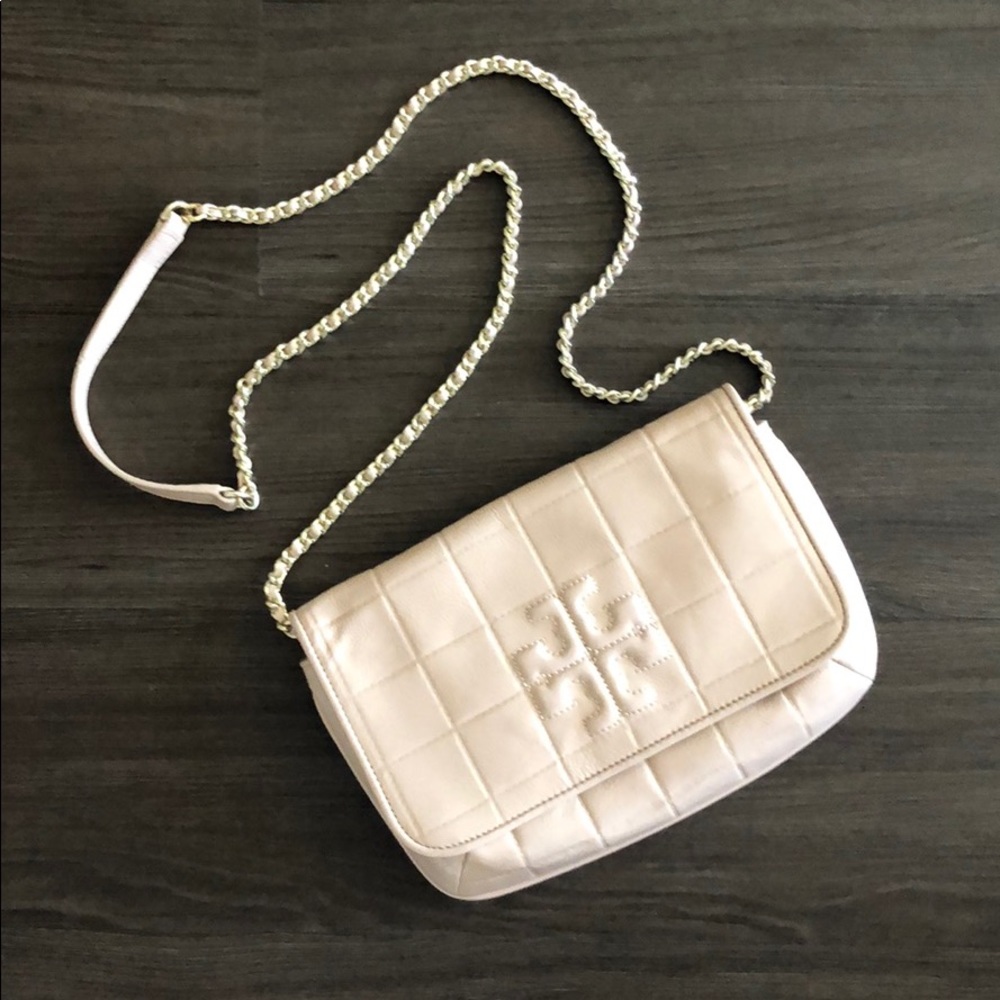 Tory Burch Marion Quilted Patent Leather Crossbody